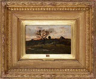French landscape at sunset