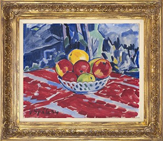 Still life with apples