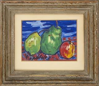 Still life with pears and apple