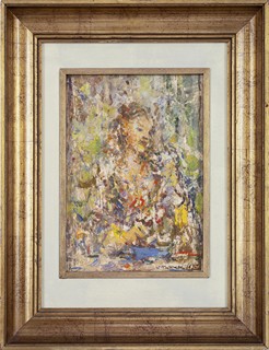 Girl with her head propped up