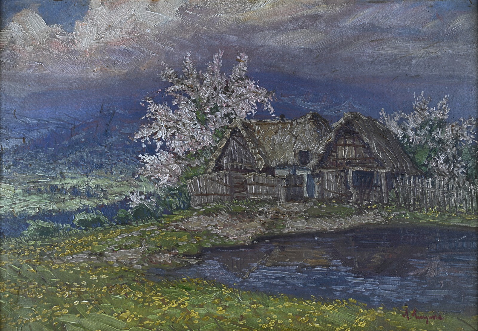 Antonín Augusta (1891 - 1940) - Jaro u rybníčku