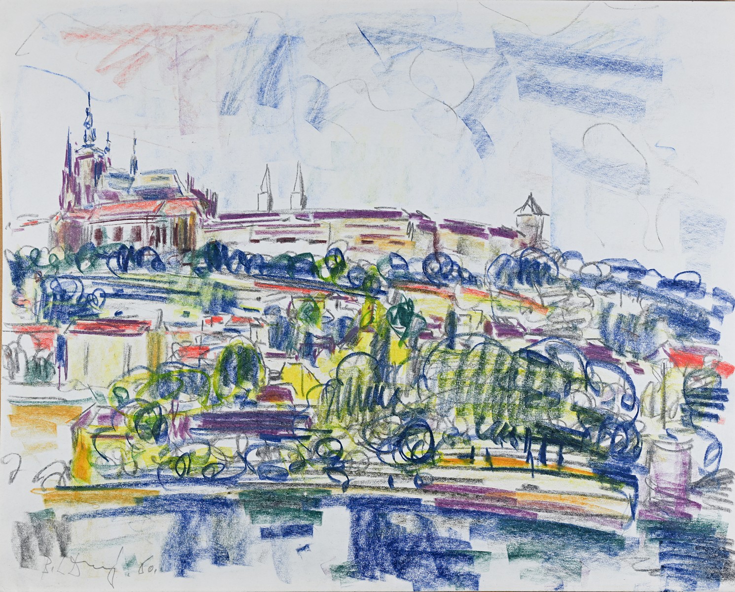 Bohumír Dvorský (1902 - 1976) - Pražské panorama