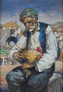 Bohumil Berghauer (1910 - 1972) - Muž s kohoutem