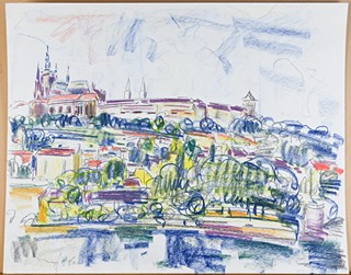 Bohumír Dvorský (1902 - 1976) - Pražské panorama