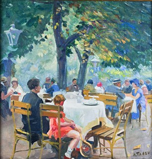 Atanas Tasev (1897 - 1991) - Zahradní restaurace