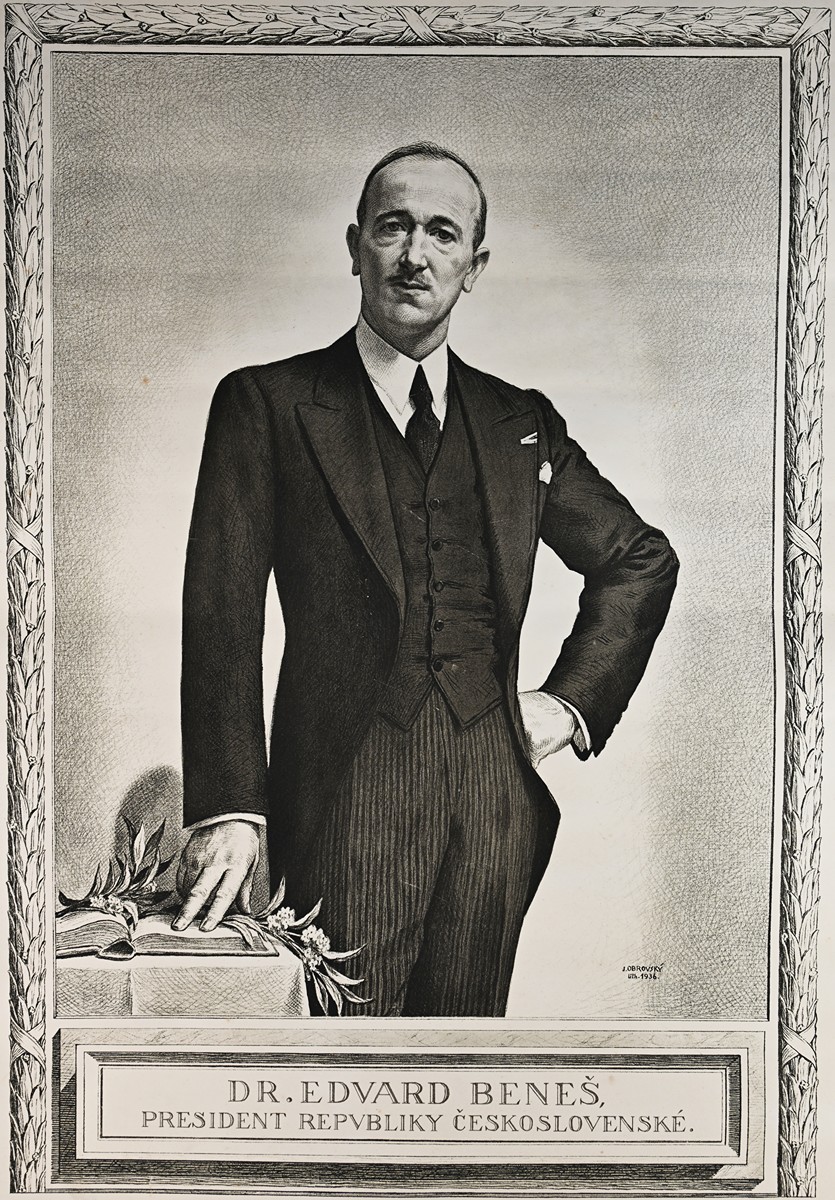 Jakub Obrovský (1882-1949) - Edvard Beneš portrét