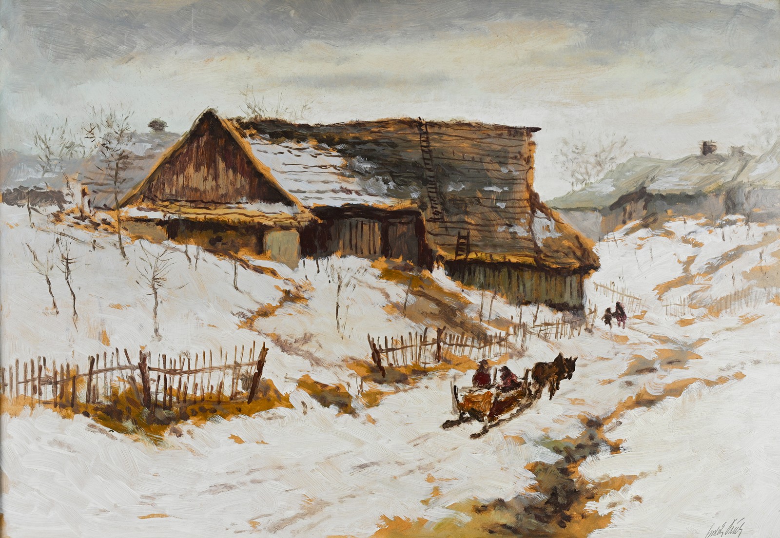 Luděk Pešek (1919 - 1999) - Na saních