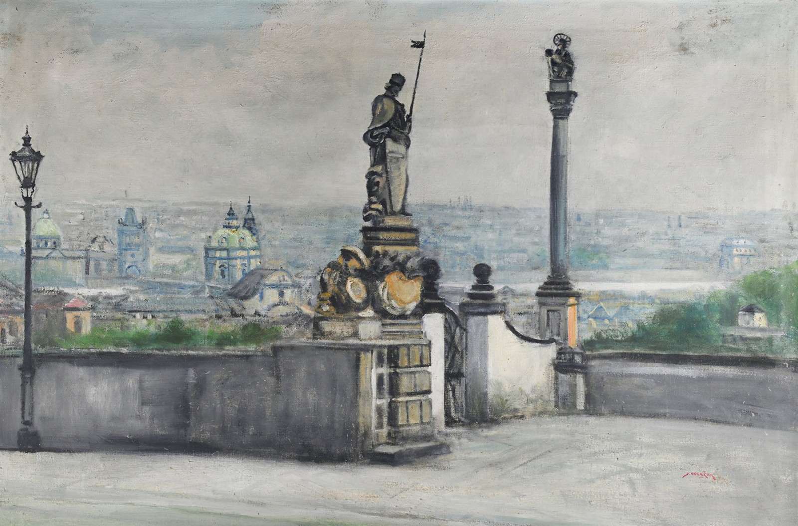 Stanislav Holeček 1900 - 1976) - Pražský motiv