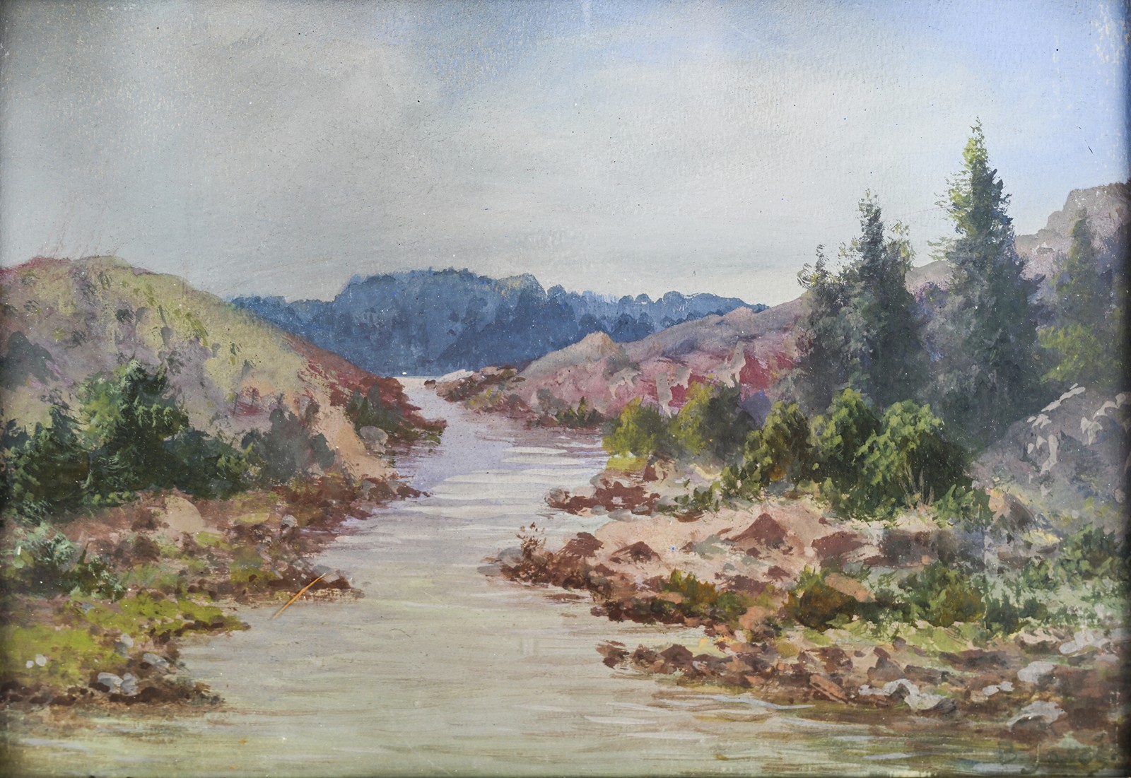 Bohumil Jaroš (1856-1924) - Řeka v údolí