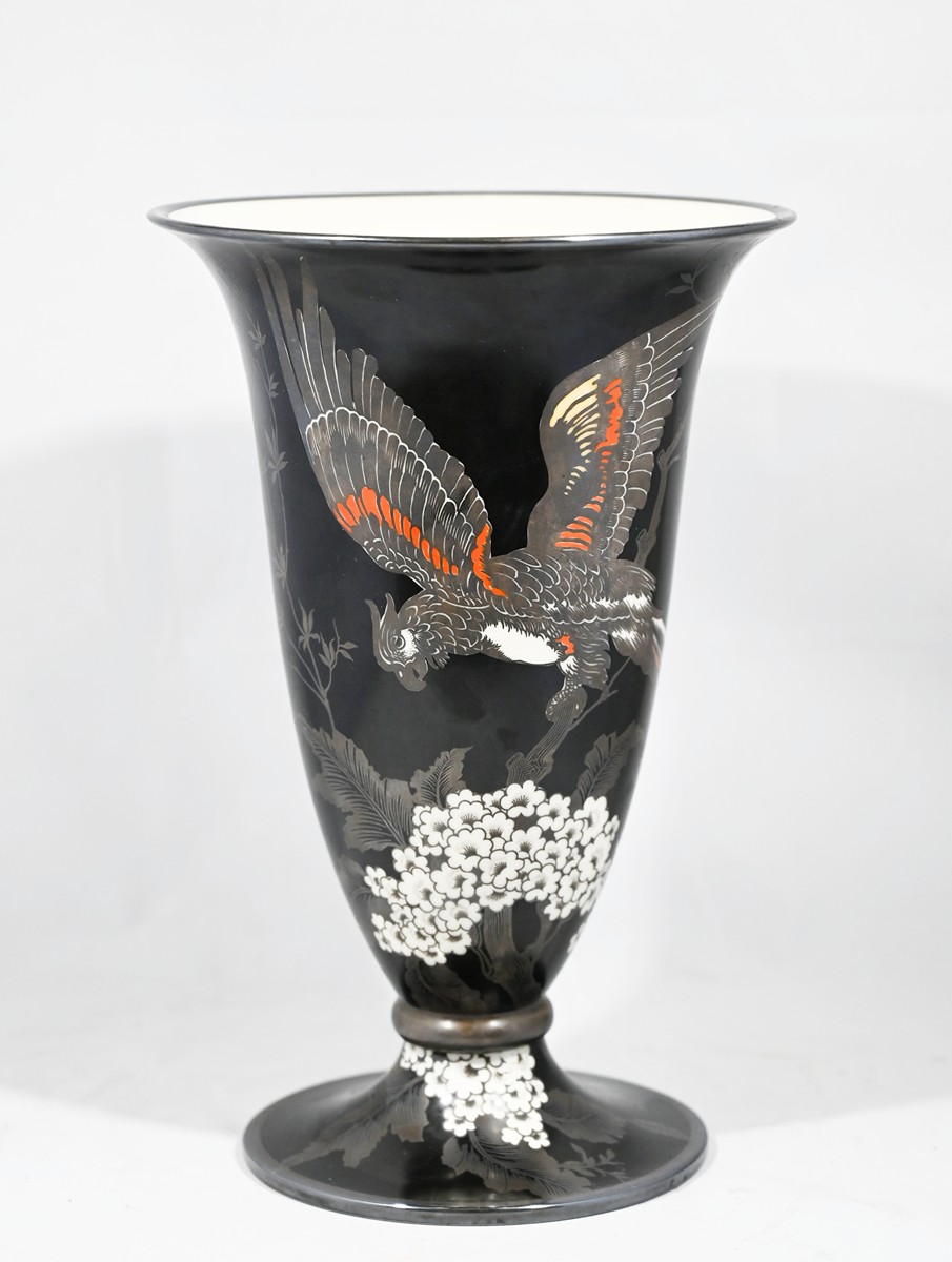 Luxusní váza zdobená stříbrem Rosenthal