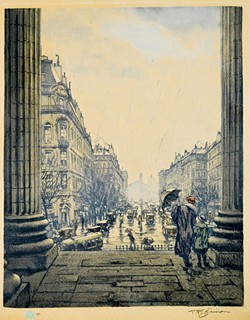 Tavík František Šimon (1877-1942) - Paříž – Rue Royale v dešti