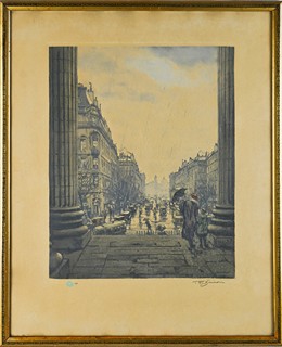 Tavík František Šimon (1877-1942) - Paříž – Rue Royale v dešti