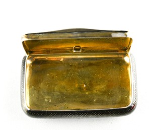 Stříbrná krabička na šňupací tabák smaltovaná