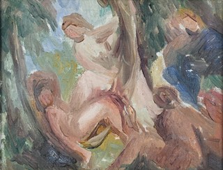 Jakub Obrovský (1882-1949) - Studie k obrazu Koupání