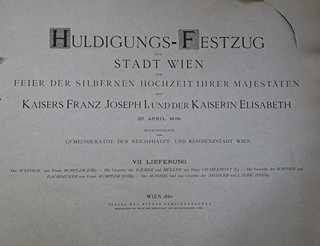 Soubor rytin Huldigungs Festzug-Kaisers Franz Josef I und der Kaiserin Elisabeth, Wien 1880