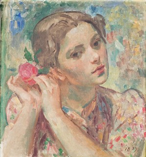Jakub Obrovský (1882-1949) - Dívka s růží