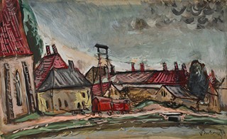 Zdenek Baloun (1918-1978) - Krajina s vagóny