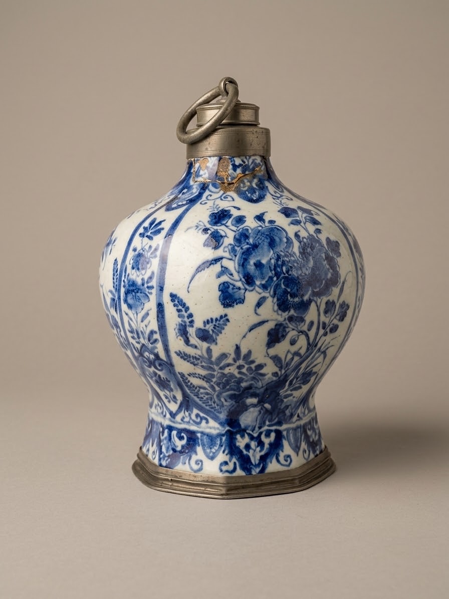 Nádoba s cínovým víkem - Delft