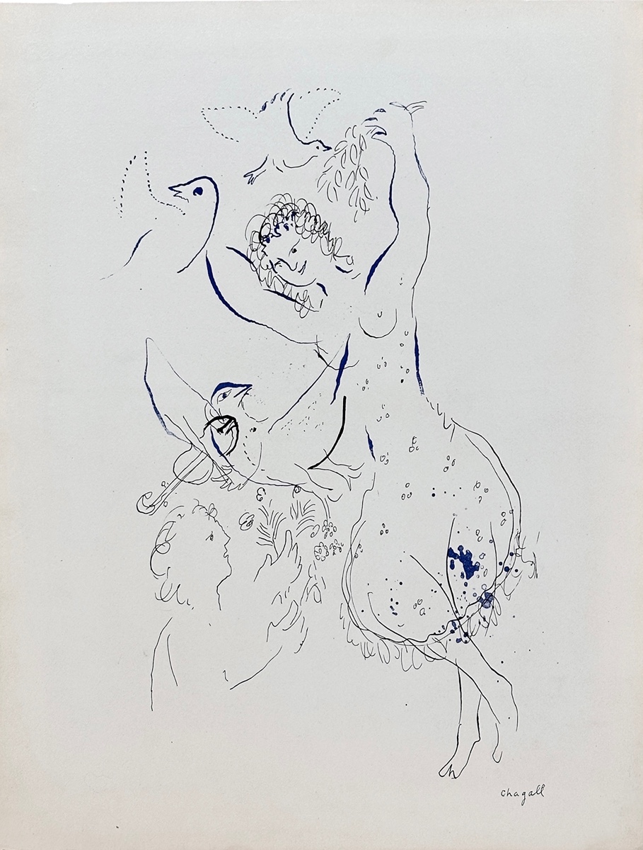 Marc Chagall (1887 - 1985) - Tanečnice s ptáky