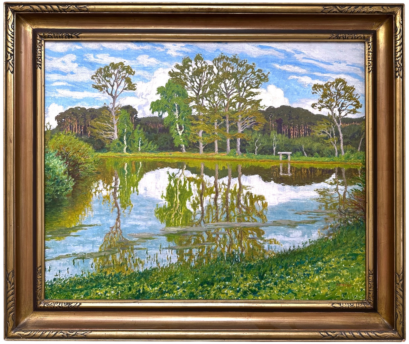 Bohuslav Dvořák (1867 - 1951) - Krajina s rybníkem