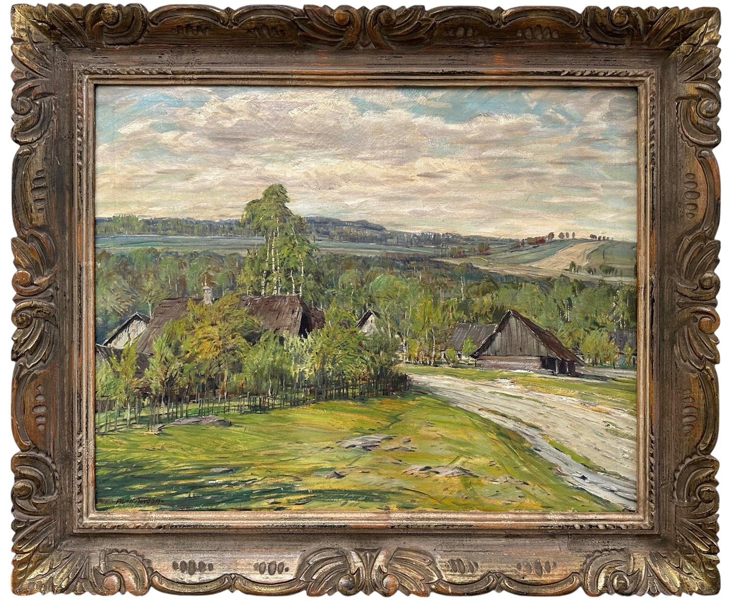 Alois Kalvoda (1875 - 1934) - Osada v březovém háji