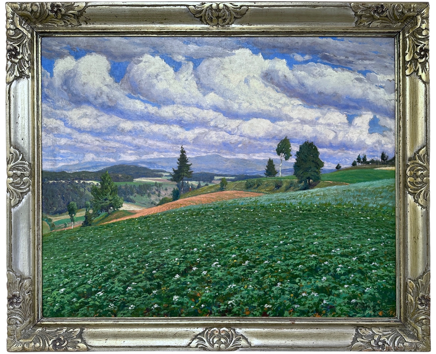 Bohuslav Dvořák (1867 - 1951) - Krajina s figurální stafáží
