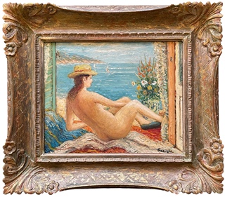 Alois (Lecoque) Kohout (1891 - 1981) - Akt na terase
