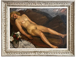 František Zdeněk Eberl (1887 – 1962) - Akt s květinami