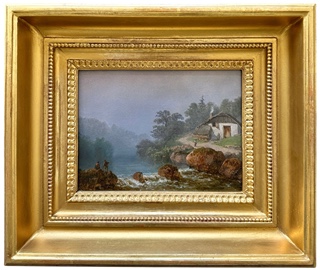 Josef Matěj Navrátil (1798 - 1865) - Krajina s rybáři