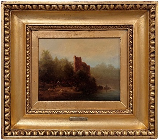 August Piepenhagen (1791 - 1868) - Zřícenina u jezera s rybáři