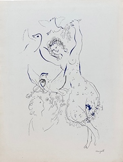 Marc Chagall (1887 - 1985) - Tanečnice s ptáky