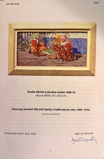 Joža Uprka (1861 - 1940) - Studie děvčat k jarnímu slunku