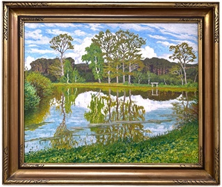Bohuslav Dvořák (1867 - 1951) - Krajina s rybníkem
