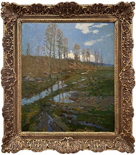 Josef Ullmann (1870 - 1922) - Břízy u potoka (Jarní nálada)