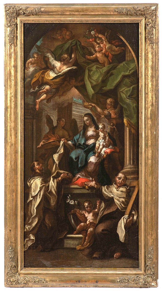 Sebastiano Conca (1680 - 1764) - The Virgin and Child with Saints Simon Stock and John of the Cross.
