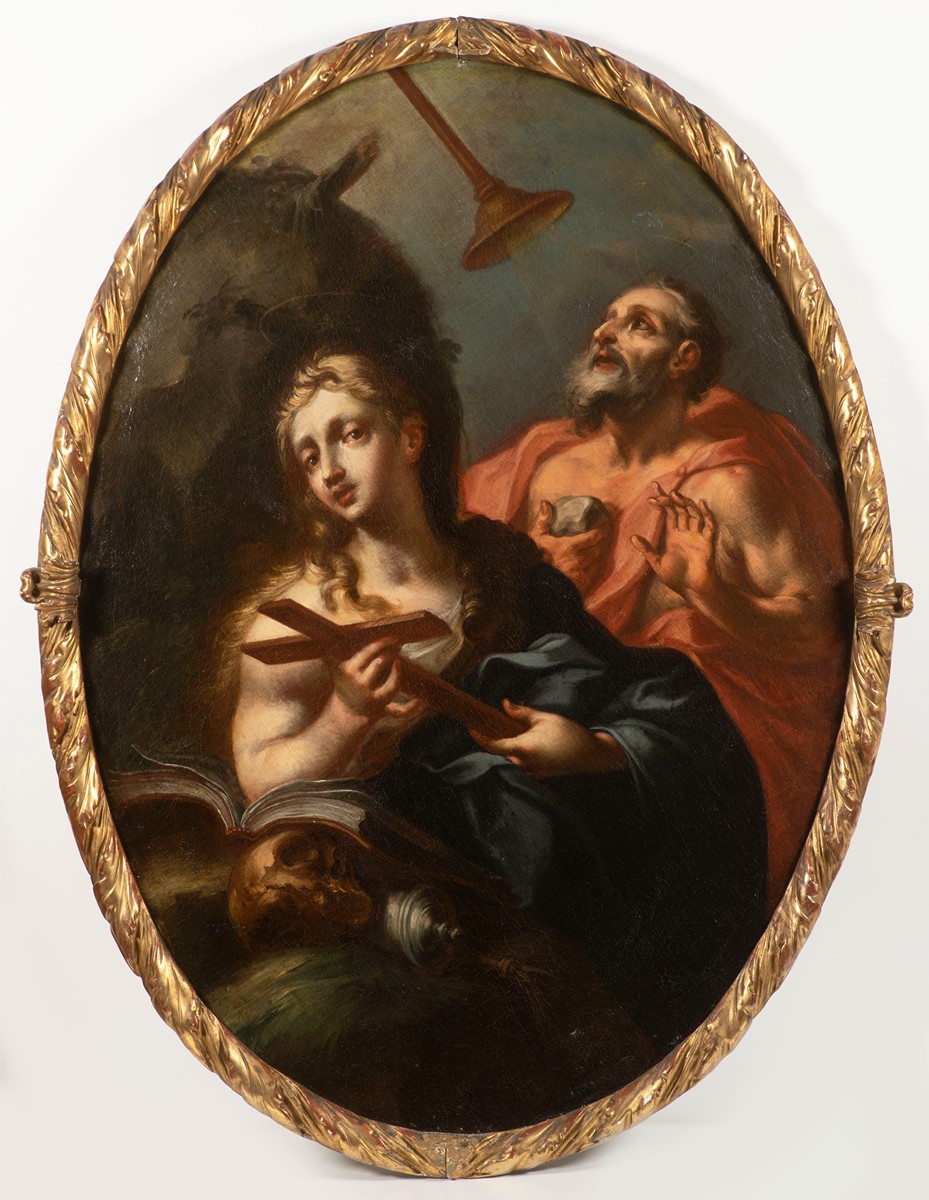Italian masters 17th century - Saint Magdalene and Saint Hieronymus in the Wilderness