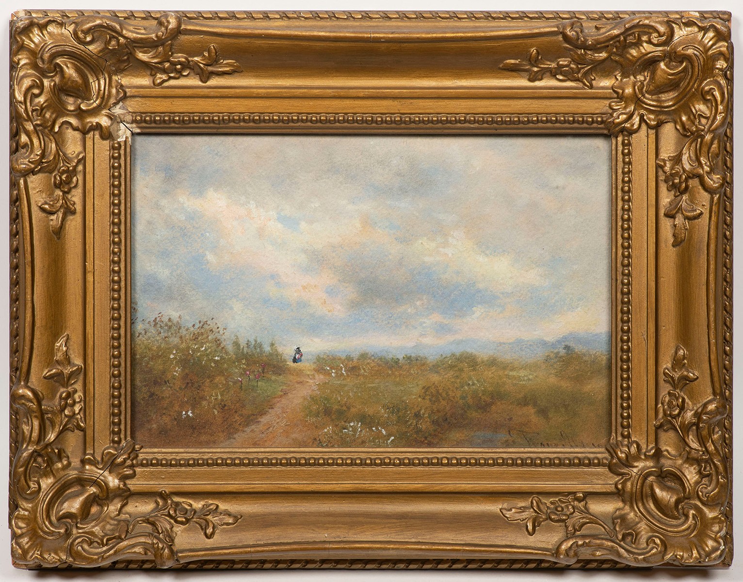 Franz Alt (1821 - 1914) - Rural Landscape with Figure
