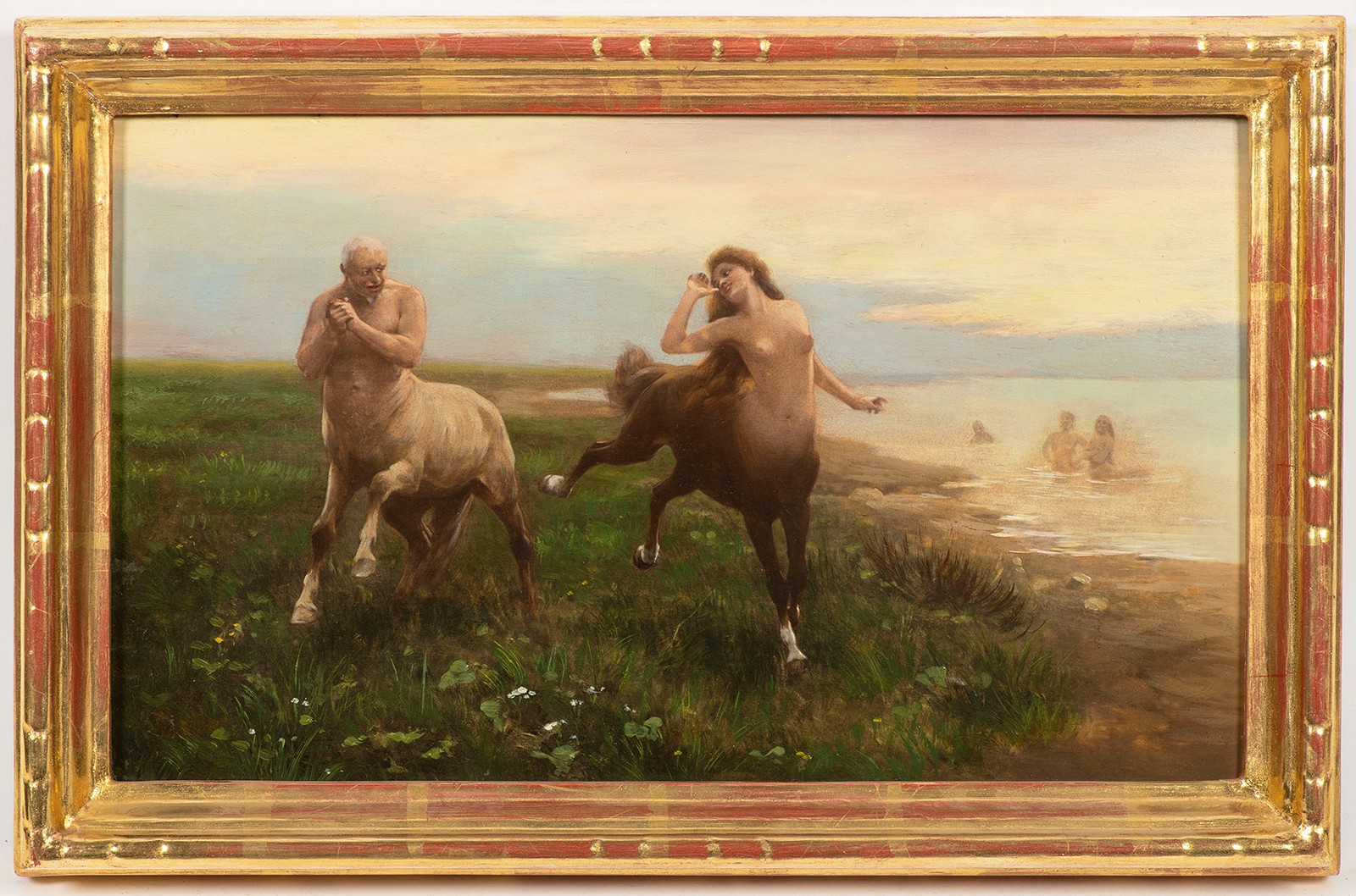 Attributed to Zygmunt Ajdukiewicz (1861 – 1917) - Mythological Scene The Play of the Centaurs