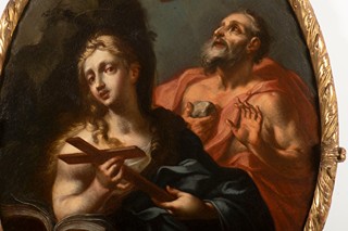 Italian masters 17th century - Saint Magdalene and Saint Hieronymus in the Wilderness