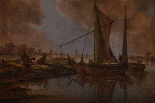 Herman Saftleven - Herman Saftleven (Rotterdam 1608 – 1685 Utrecht) - Nocturnal Landscape with Moon over Water