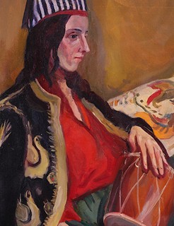 Woman in Orientalist Costume with a Darbuka