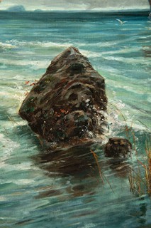CENTRAL EUROPEAN SCHOOL (LATE 19TH CENTURY). The Water Nymph in a Autumn Coastal Landscape