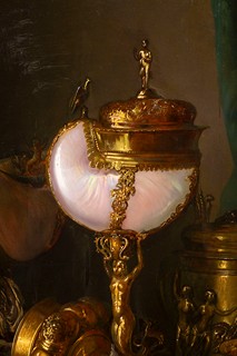 Opulent Still Life with Nautilus Cup and Precious Metalware