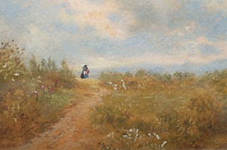 Franz Alt (1821 - 1914) - Rural Landscape with Figure