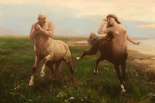 Attributed to Zygmunt Ajdukiewicz (1861 – 1917) - Mythological Scene The Play of the Centaurs