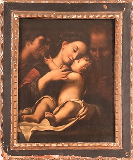 EUROPEAN SCHOOL (19TH CENTURY) - The Holy Family (Madonna and Child with Saint Joseph and Young Saint John the Baptist)