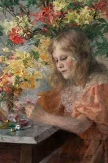 Young Girl with Azaleas