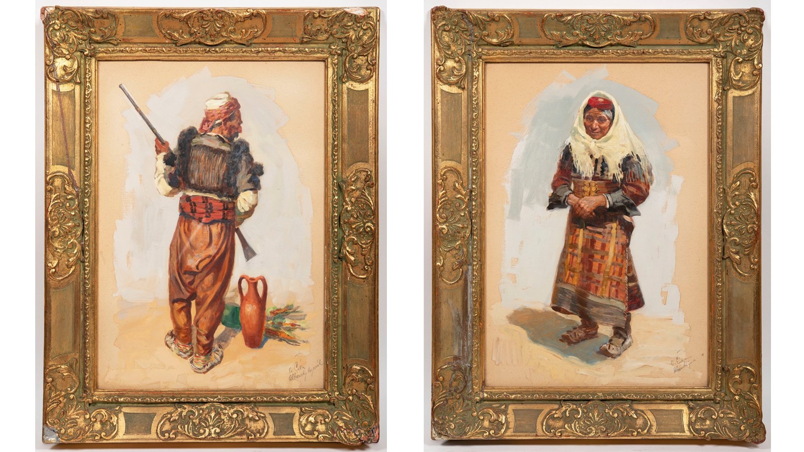 AN ALBANIAN WARRIOR AND AN ALBANIAN WOMAN