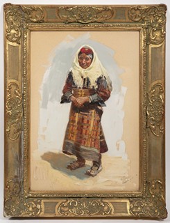 AN ALBANIAN WARRIOR AND AN ALBANIAN WOMAN