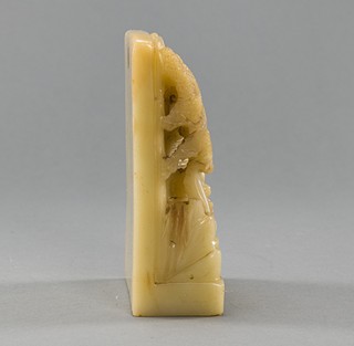 CHINESE STONE CARVING WITH LANDSCAPE MOTIF